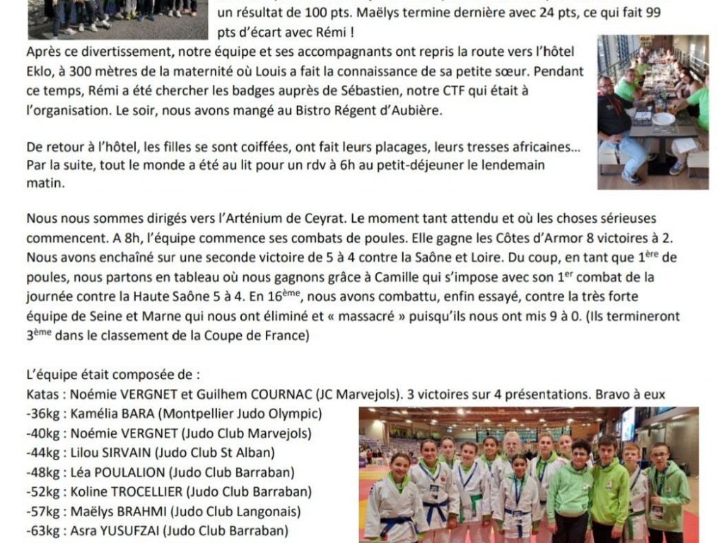 Image de l'actu 'Coupe de France Minime par équipe de Département'